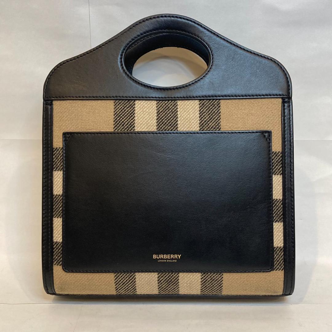 バーバリー ミニポケットバッグ カシミヤ 2Way チェック