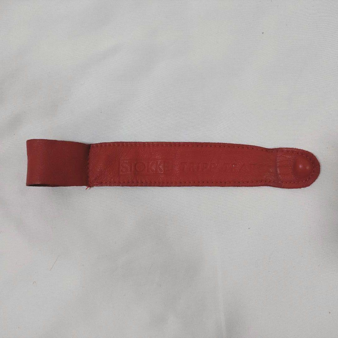 stokke トリップトラップ　木製ガード 革股ベルト　ベビーセット　レッド