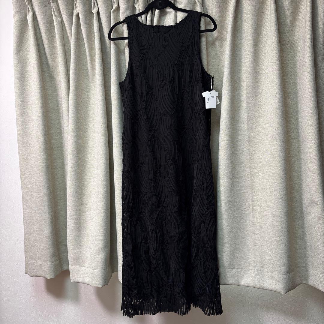 collage バテンレース ロングワンピース 黒 コラージュ