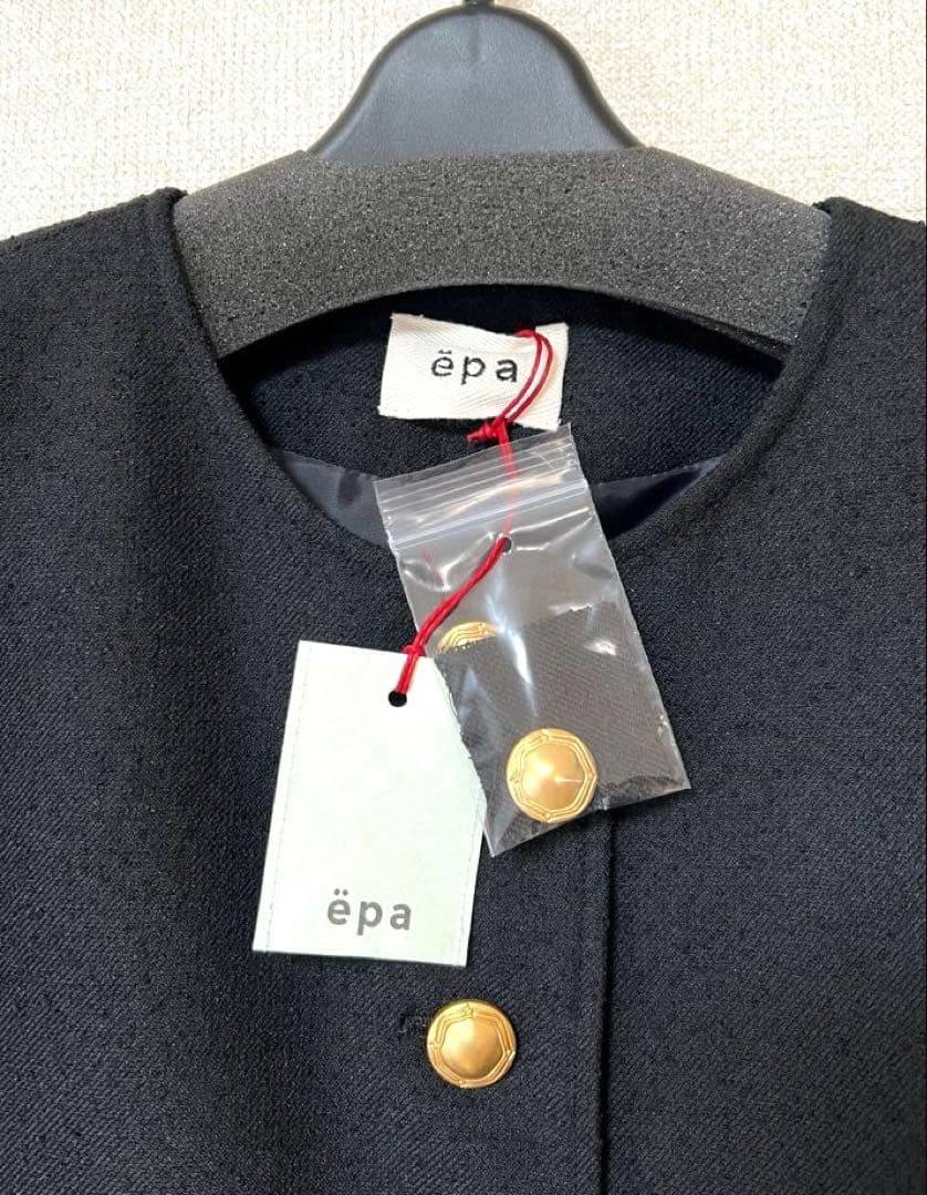 ✴︎新品未使用✴︎epa エパ tweed short jacket (ブラック)