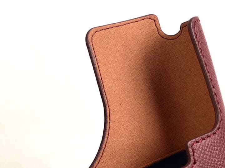 新品 本革 LEICA ライカ Q用 カメラケース ワインレッド