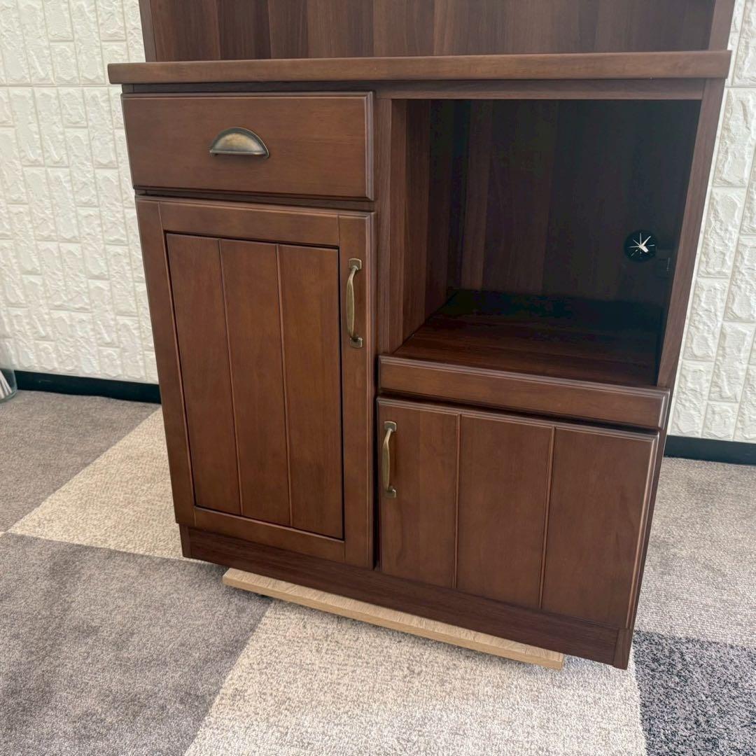 しゅう◎即購入歓迎✨ニトリ　キッチンボード　食器棚　ブラウン系　美品