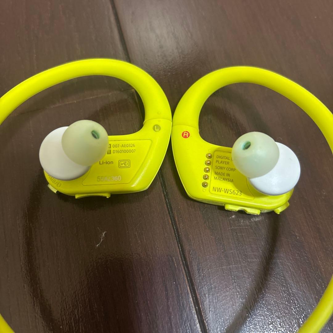 SONY NW-WS623 ワイヤレスイヤホン イエロー