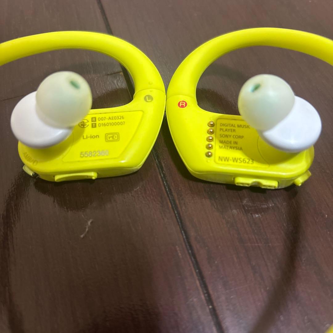 SONY NW-WS623 ワイヤレスイヤホン イエロー