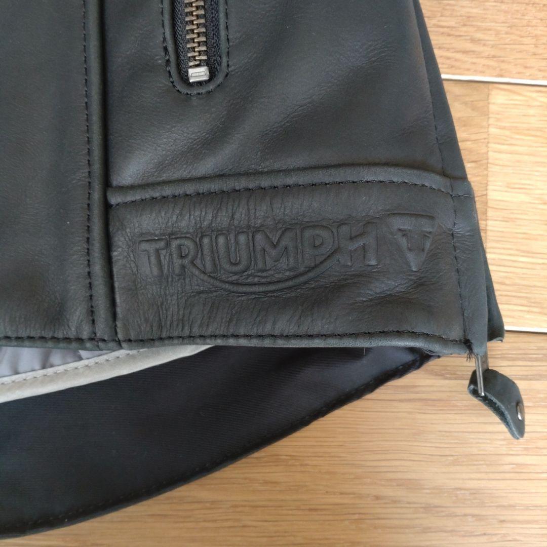 TRIUMPH ブラック シングルライダースジャケットXSサイズ　Ladies