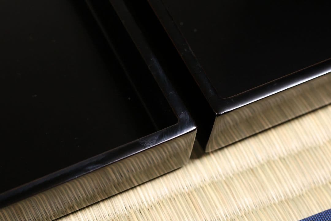 良好 懐石道具一式 木製漆器 各種椀 引き盃 盃台 折敷 四方膳 欅 CM183