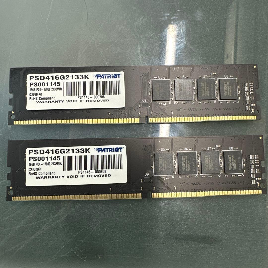 11. 各社DDR4　16GB　（8GB*2）