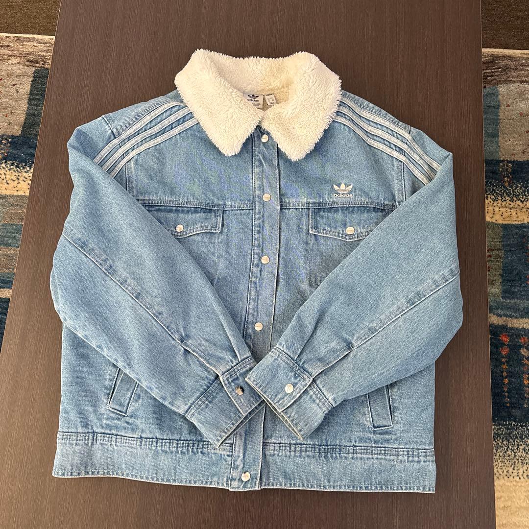 アディダスオリジナルス　デニムジャケット　ボアジャケット　未使用に近い美品　XL