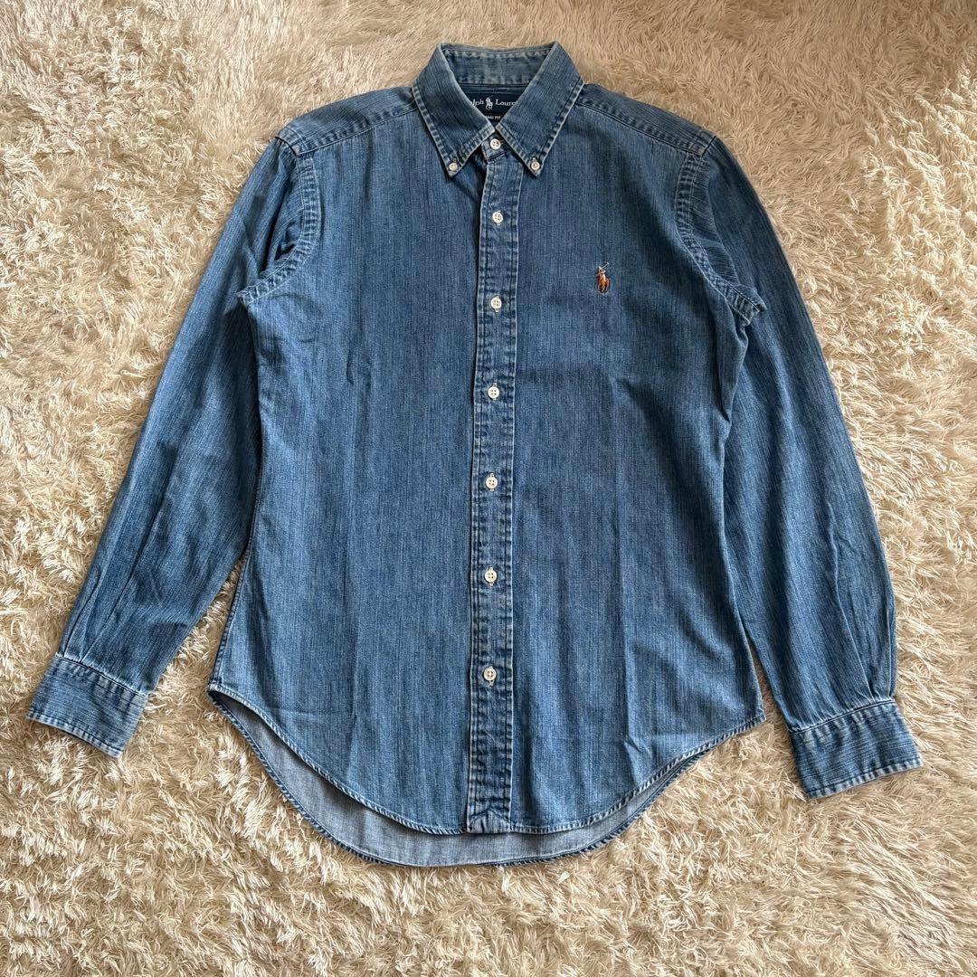 ラルフローレン デニム ダンガリー S カスタムフィット ボタンダウンシャツ