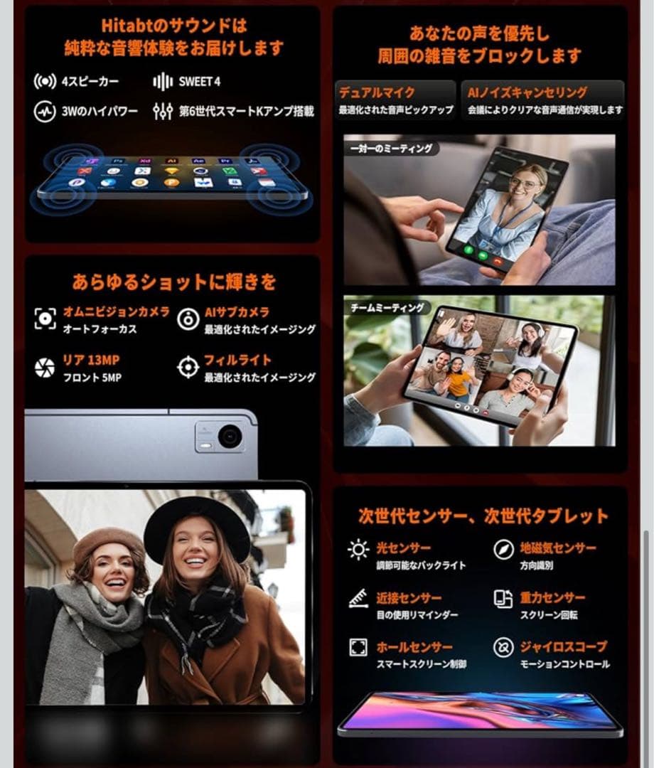 Android14 タブレット 12インチ G99 Hitabt P30A