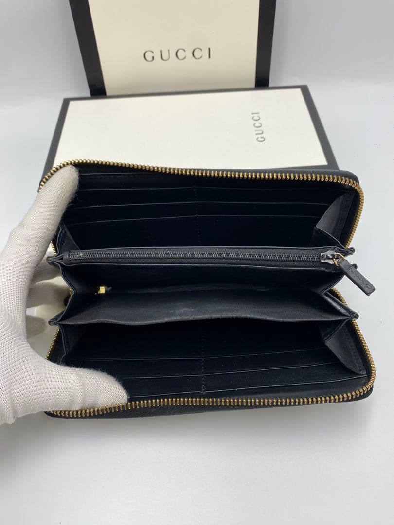 超良品‼️ グッチ　GUCCI 財布　長財布　GGスプリーム　ラウンドファスナー