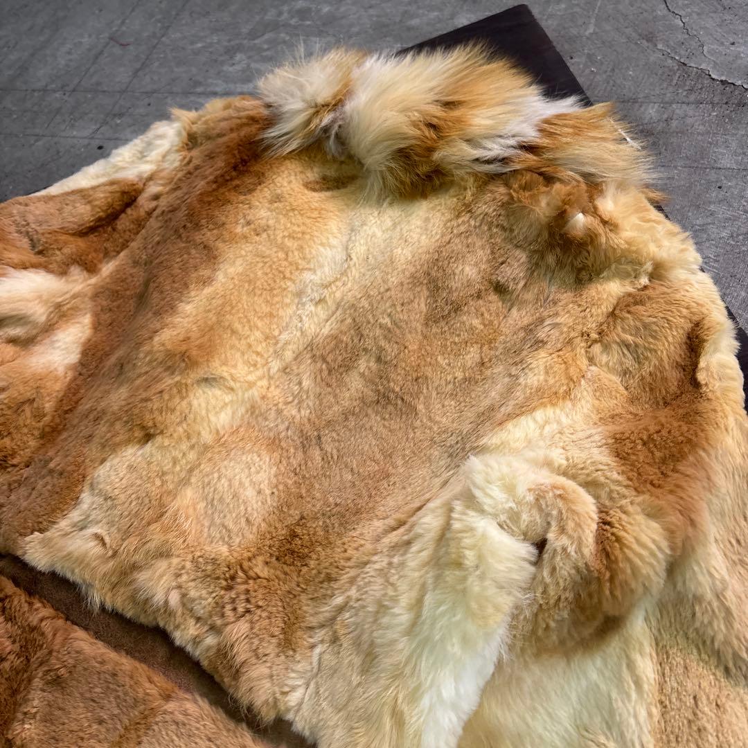 ★7W3 毛皮　リアルファーコート　モード　アンティーク　L ゴージャス　古着