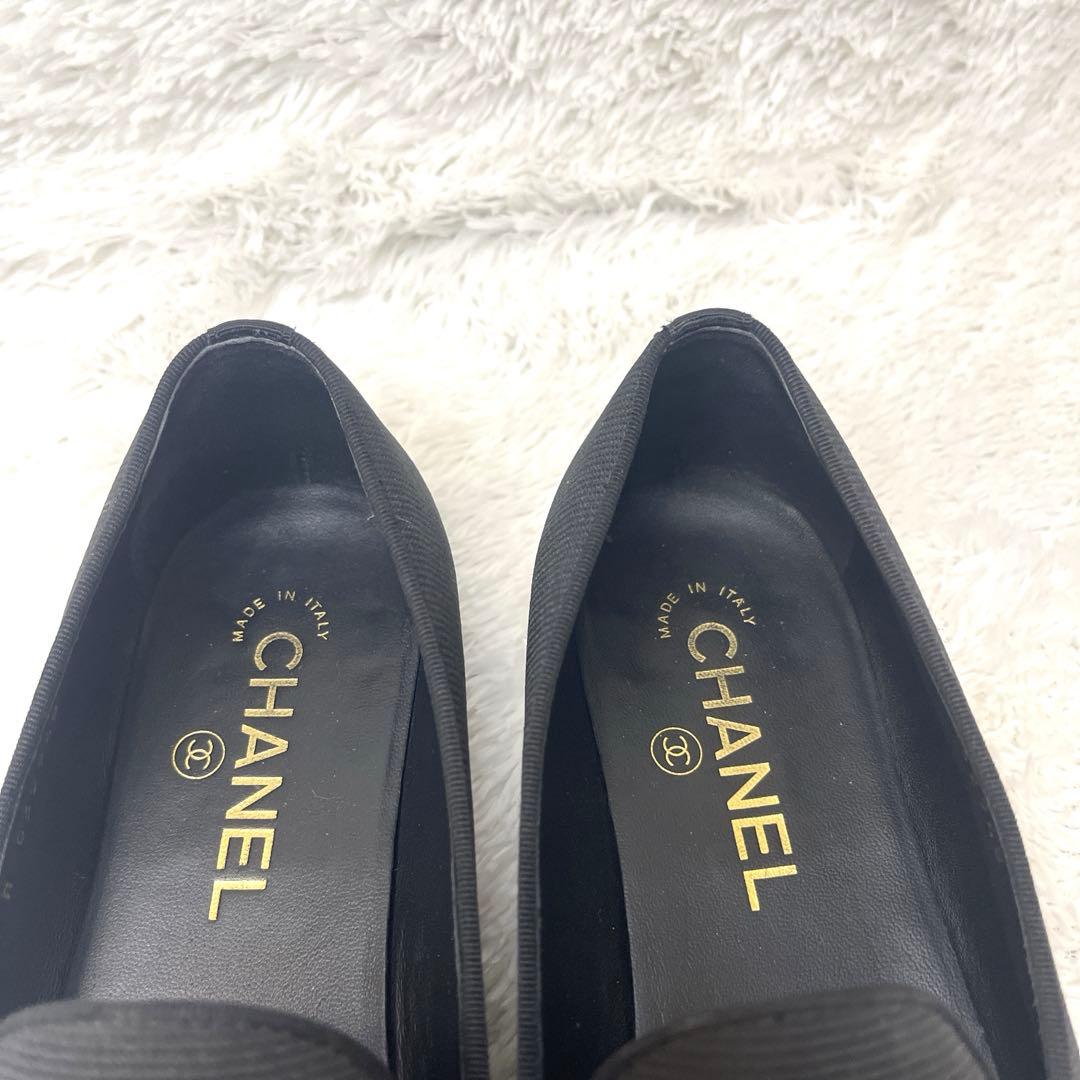 【美品】　CHANEL シャネル ココマーク　ローファー ブラック レディース