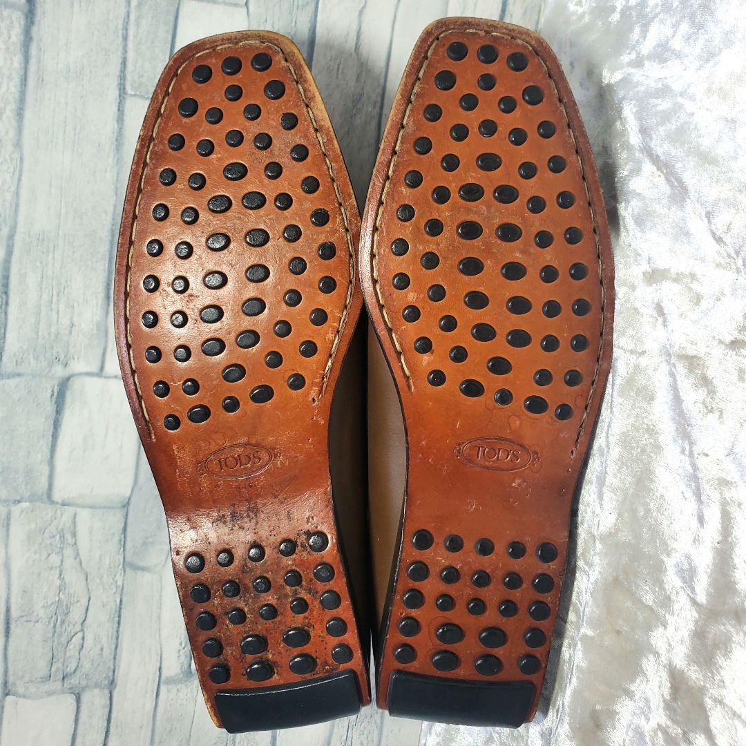 【極美品】✨TOD'S トッズ 22cm ローファー 革靴 T金具 茶系 35