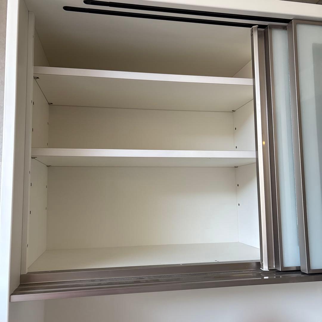 ニトリ 食器棚 アルミナ2 キッチンボード 120 おしゃれ 清潔感 C121