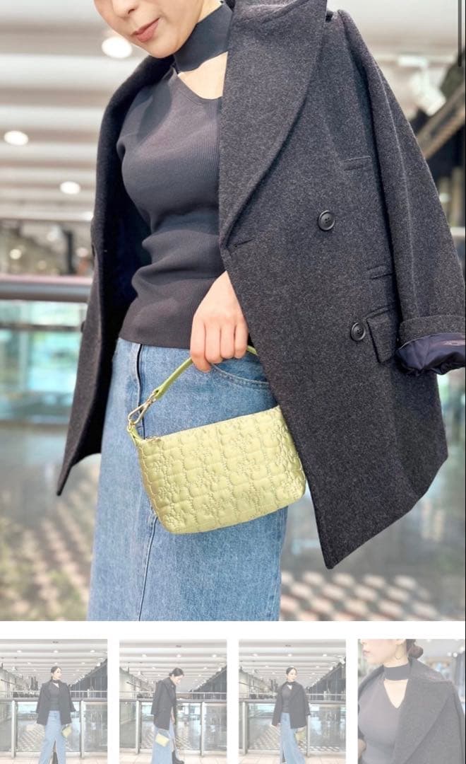 1月31日まで！ESTNATIONエストネーションダブルポケットピーコートウール