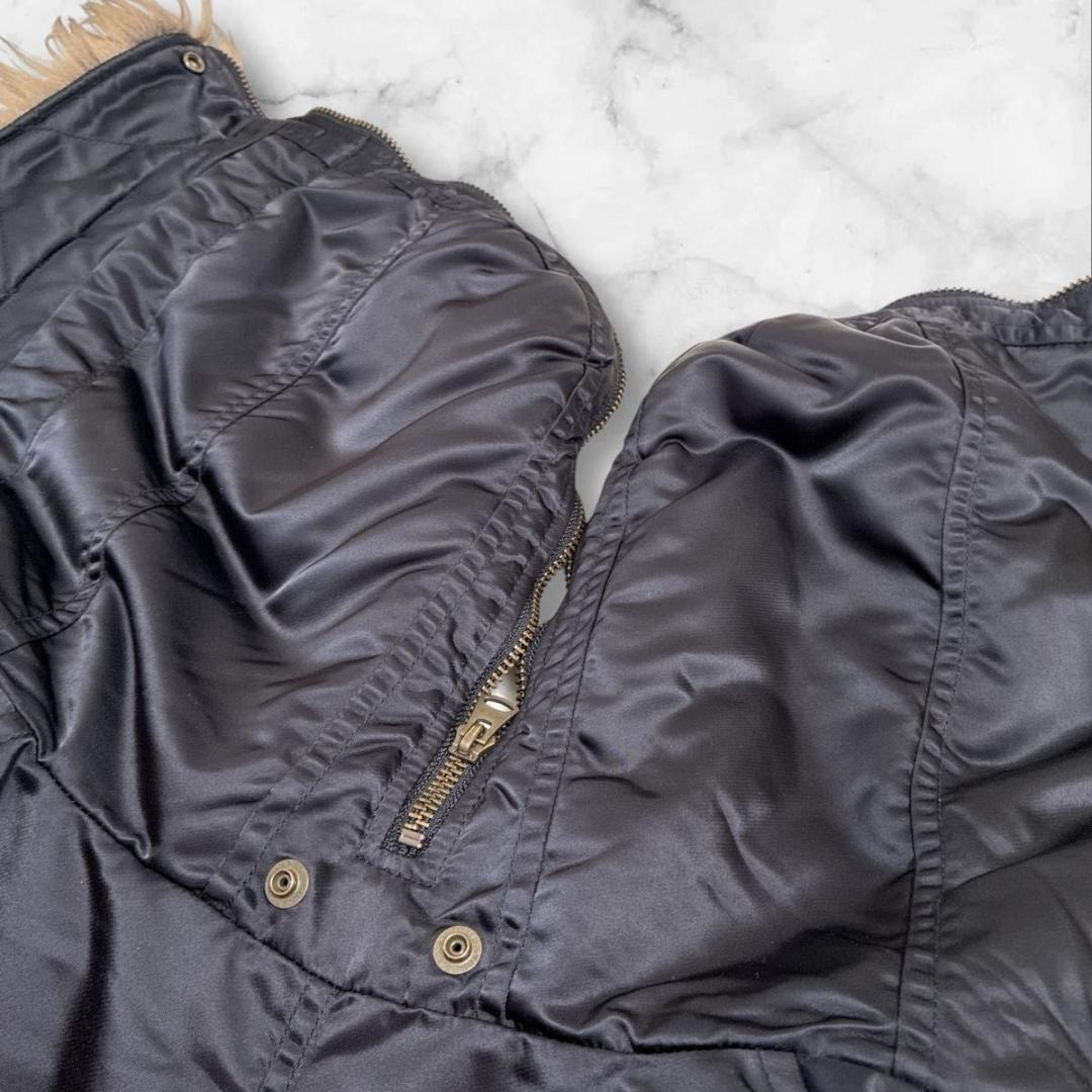 ヒステリックグラマー　モッズコート　N-3B ファー 　ワッペン　フードジップ