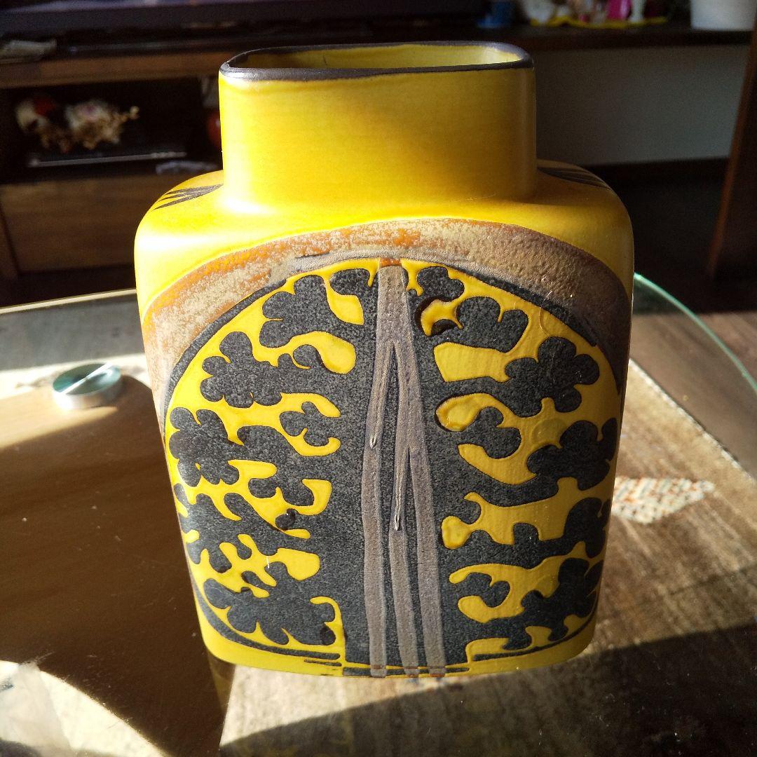 イエロー 花瓶 木の模様 181/186 希少価値‼️ロイヤルコペンハーゲン‼️