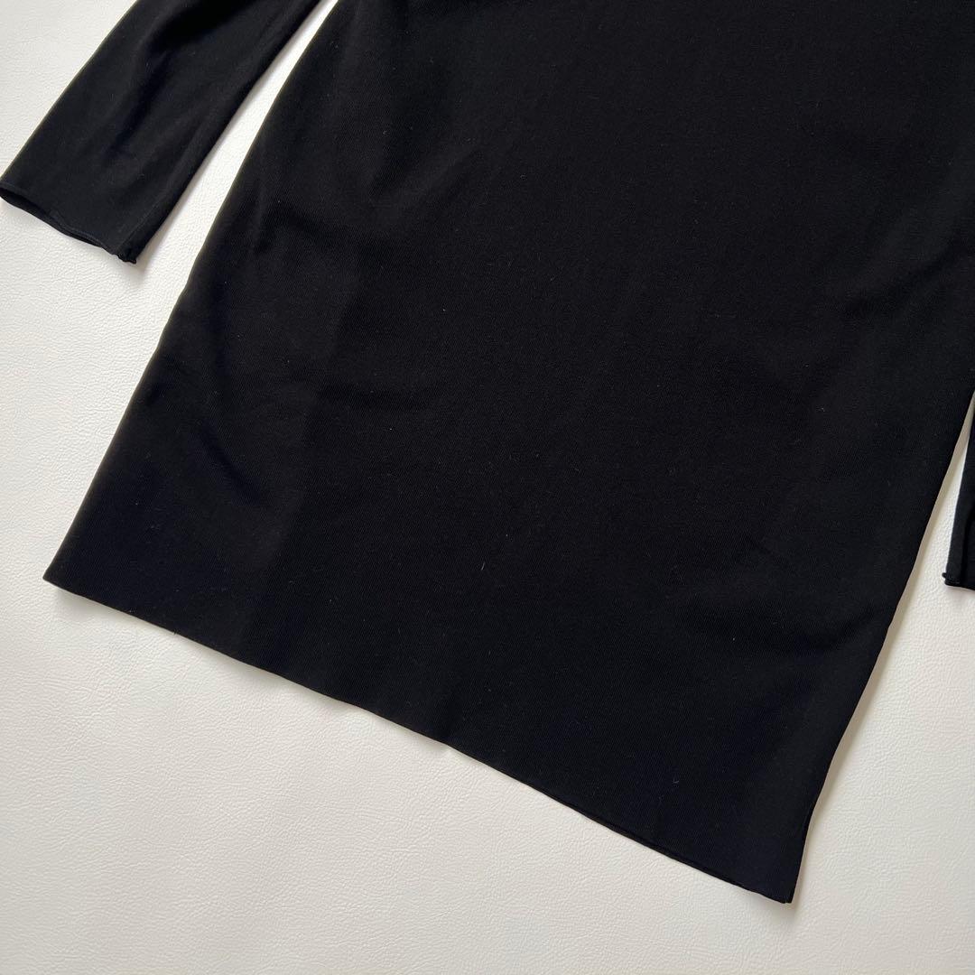 美品　Foxey フォクシー　ニットワンピース　パワーショルダー　ブラック　38