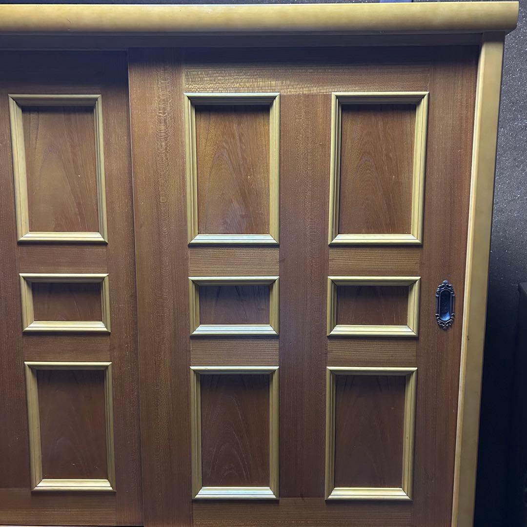 昭和レトロ 窓枠型扉5段 木製下駄箱 シューズラック サイドボード 古家具