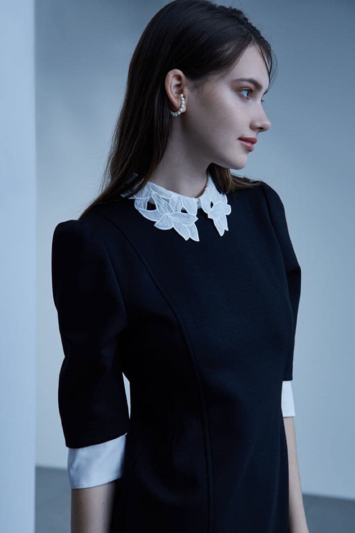 新品CELFORDFORDセルフォードエンブロイダリーカラーポンチワンピース