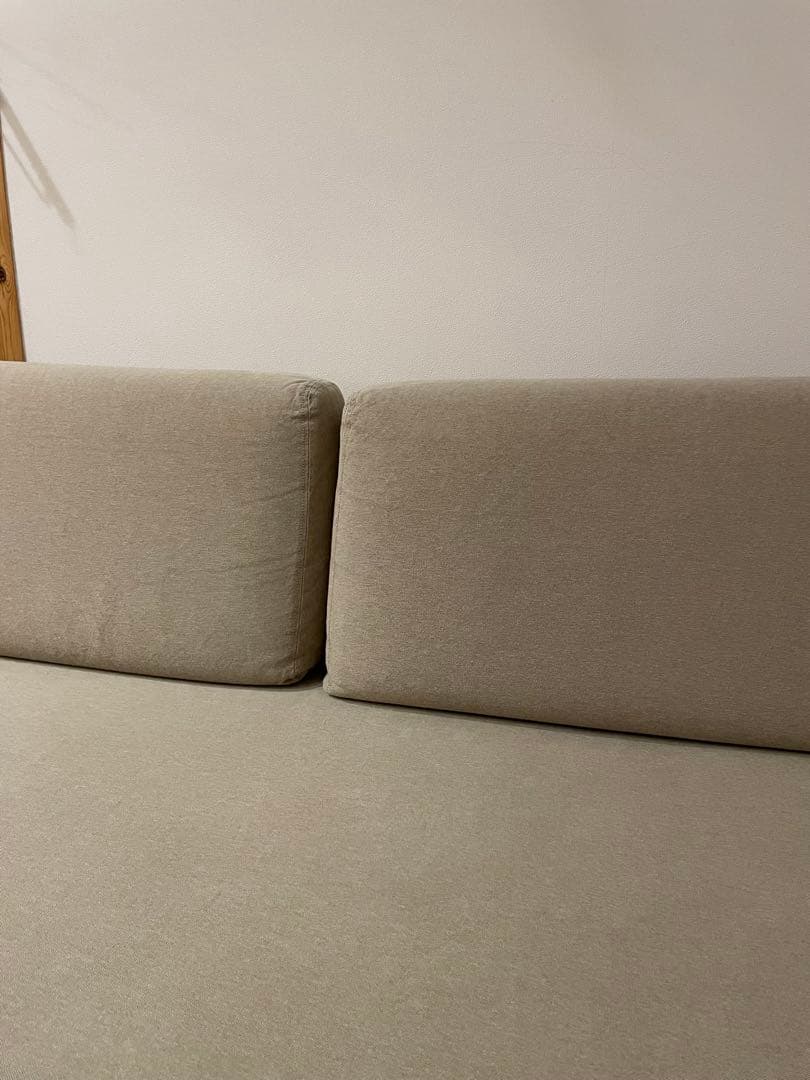 無印良品　ソファ ベージュのシンプルモダン2〜3人掛けソファ