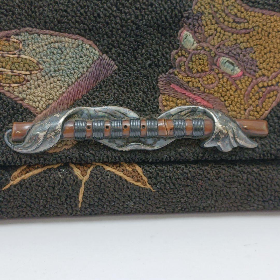 専用 Y2978-6 時代物 象嵌銀金具 煙管筒 煙草入 キセル筒