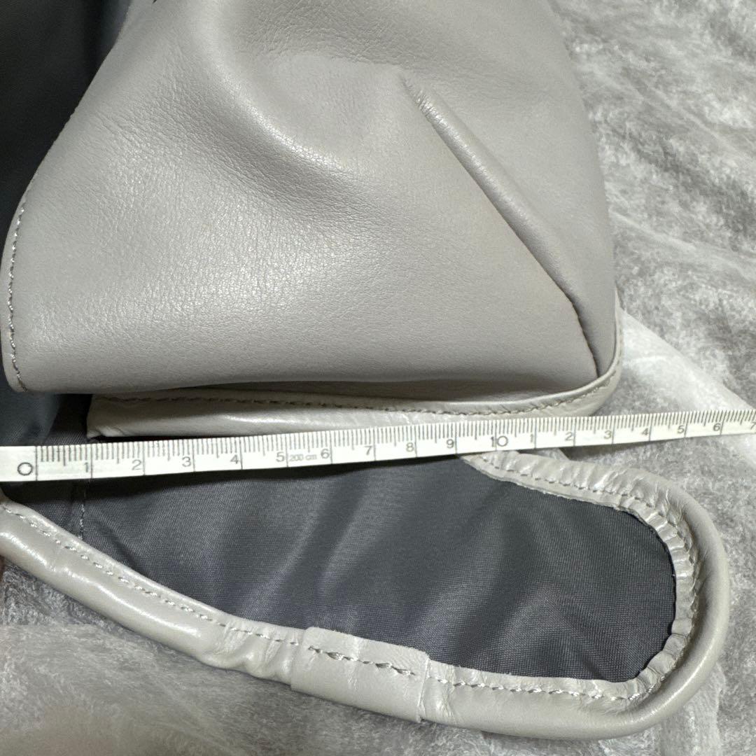 希少 マスターピース ボディバッグ 防水 カウレザー グレー クロスボディ