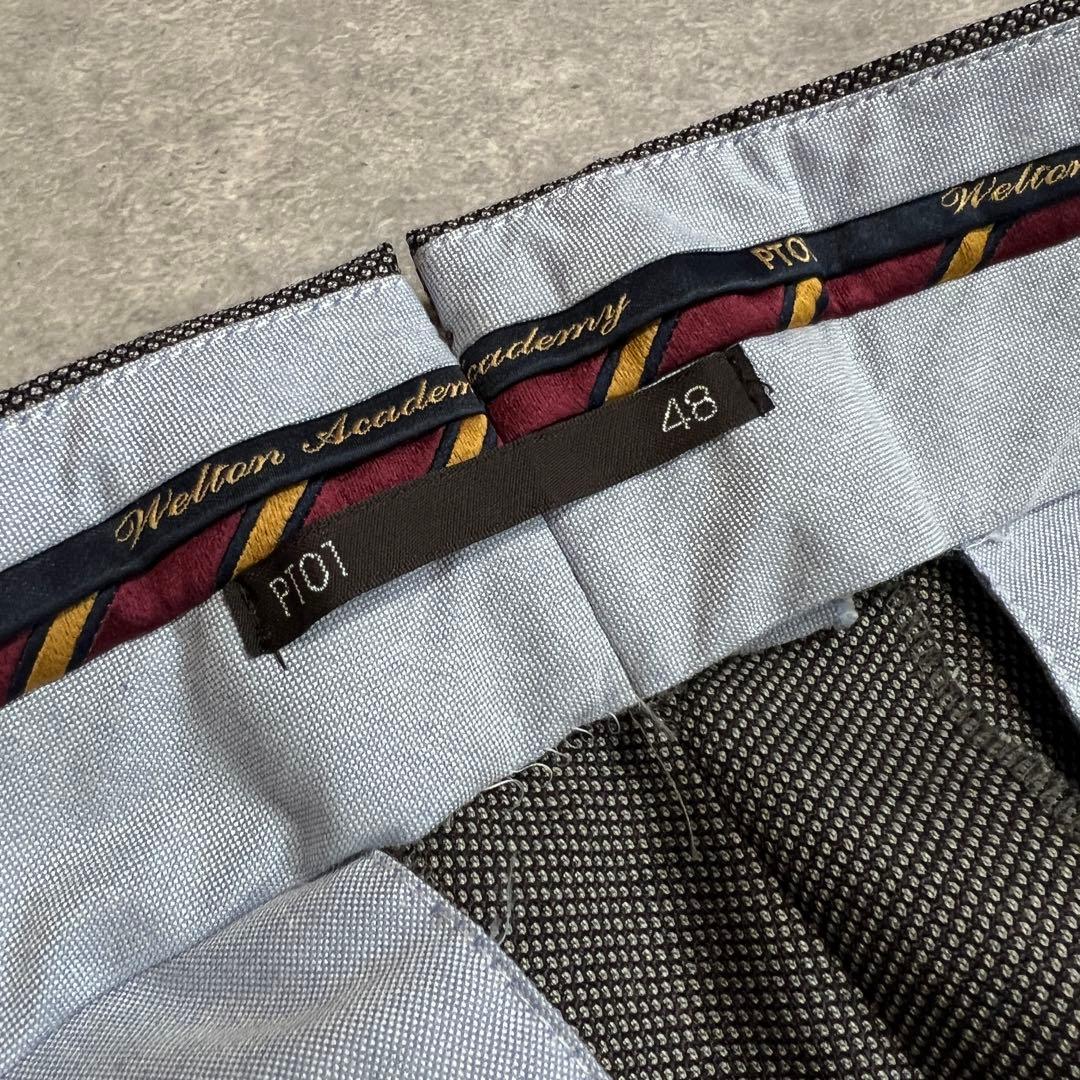 PT01 バーズアイウールスラックス ストレッチ スーパースリムフィット 48