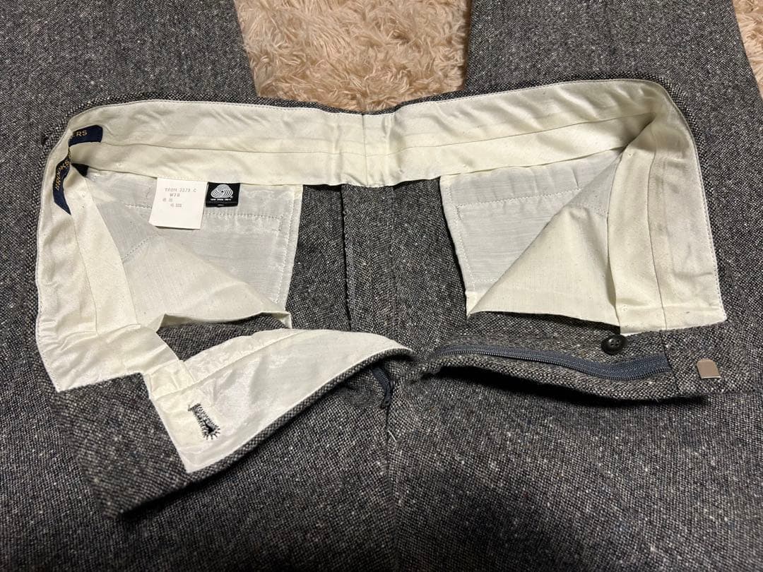 ブルックスブラザーズ　ツイードスラックス　ネップ　ライトグレー