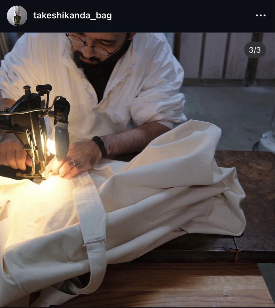 【takeshi kanda】キャンバスリュック/きなり