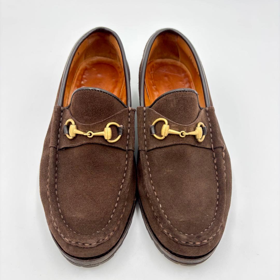 GUCCI グッチ ホースビット スエード ローファー 約23㎝ ブラウン