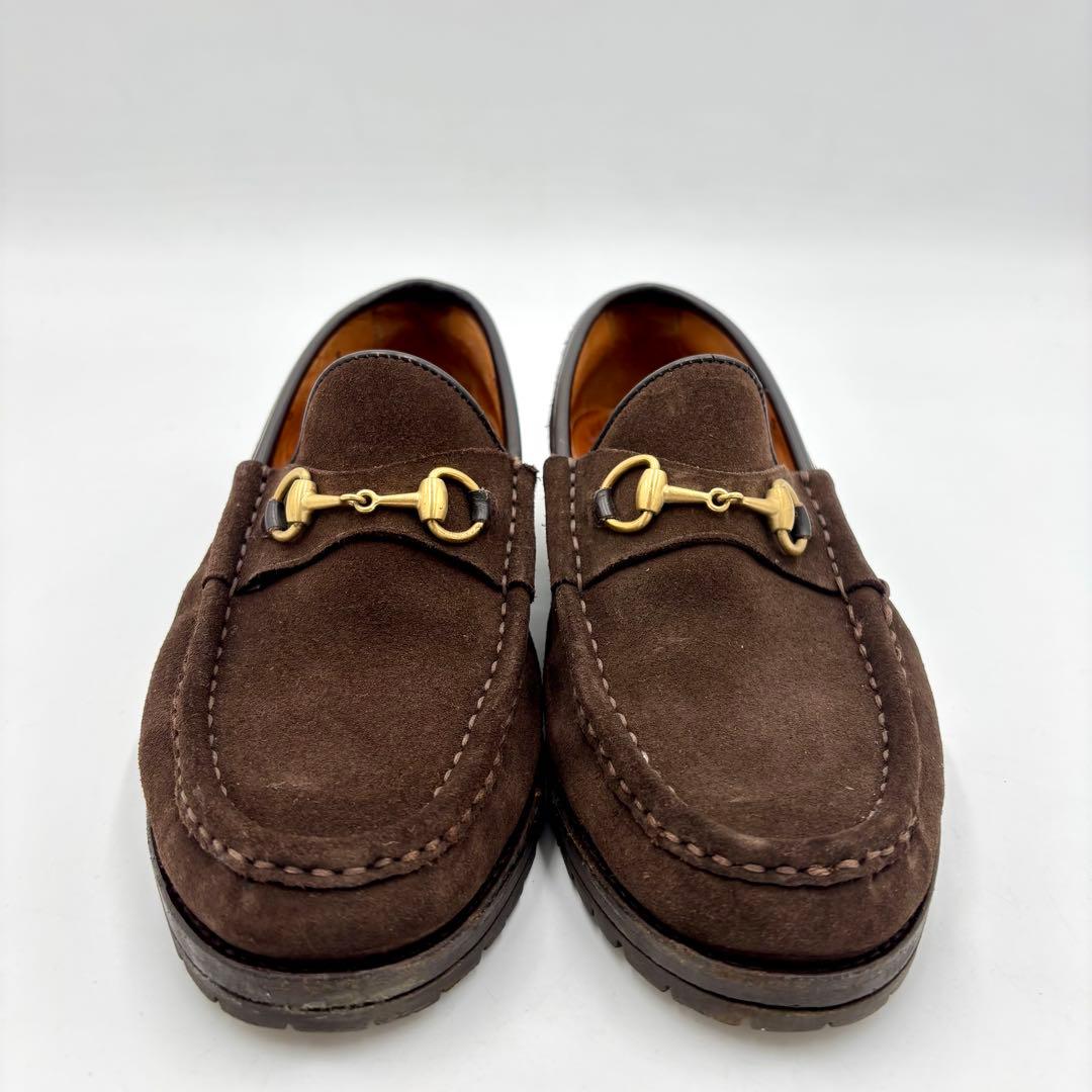 GUCCI グッチ ホースビット スエード ローファー 約23㎝ ブラウン