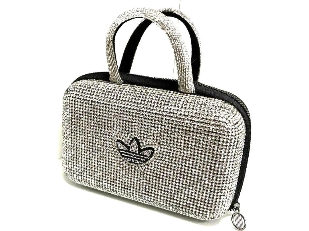 【美品】 adidas アディダス ラインストーン クラッチバッグ バンドバッグ