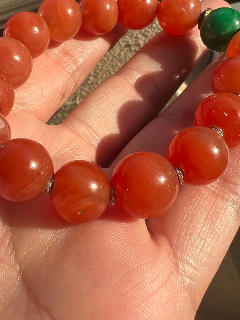 アンティーク瑪瑙と翡翠ブレスレット！男女問わず^_^