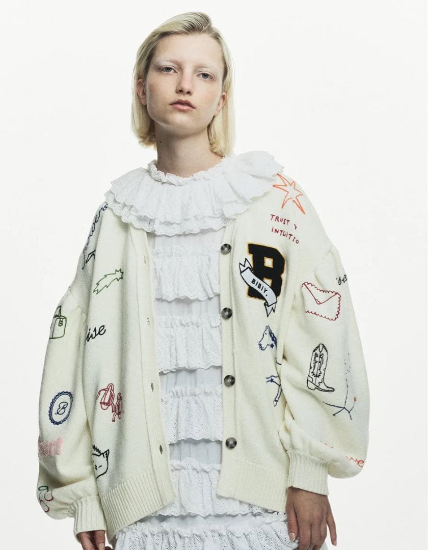 タグ付き新品 bibiy B. UNIVERSE CARDIGAN ホワイト
