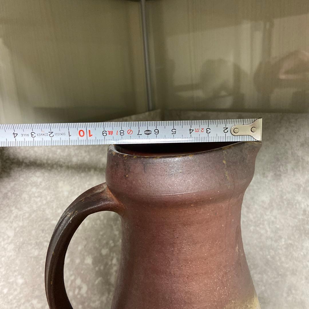 清水妙子　備前焼　水差し　ピッチャー　作家物　25センチ