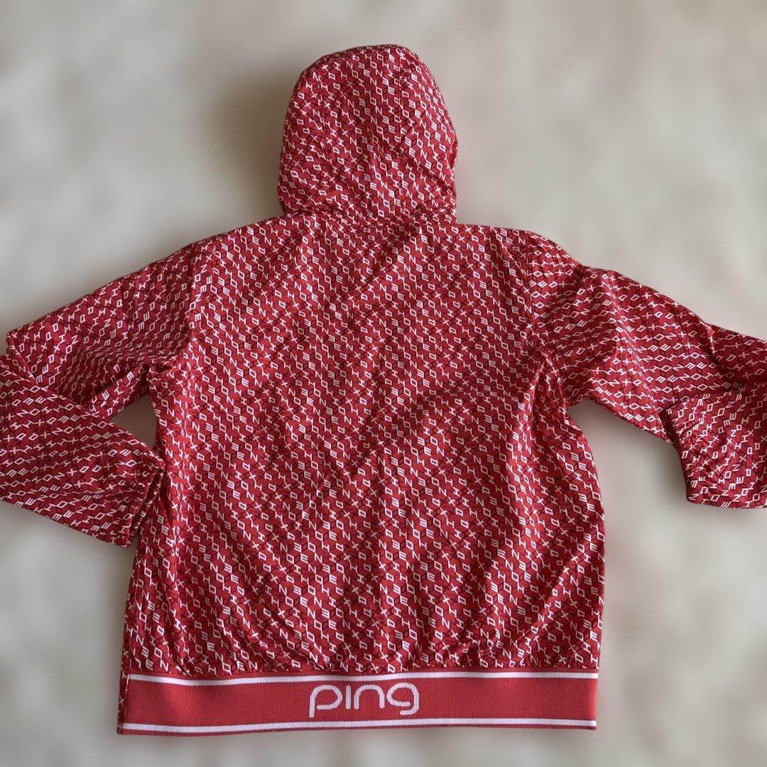 新品　ピン　ping フルジップ　撥水 ブルゾン　赤　サイズLL 送料込み