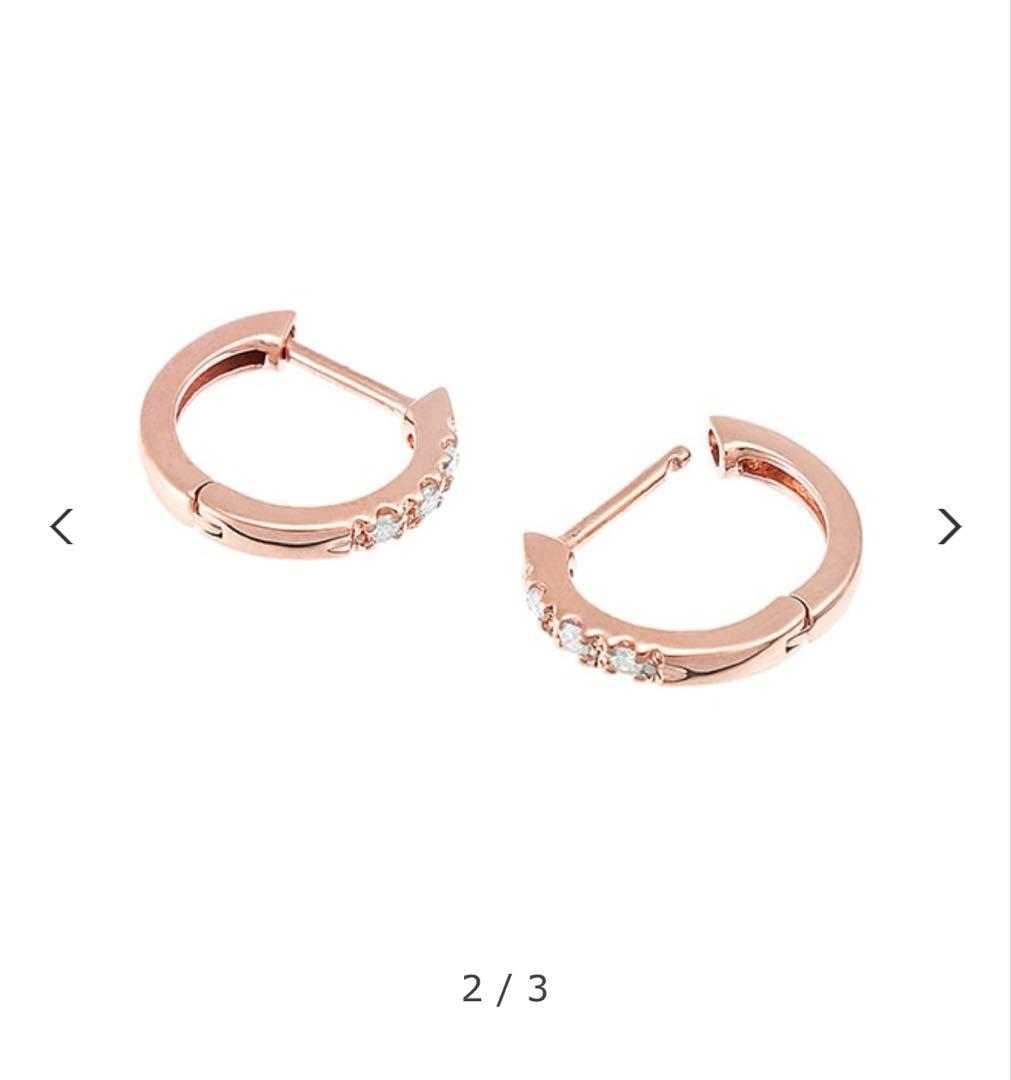 [片耳のみ］ジュエリーツツミ k10 ダイヤモンドピアス