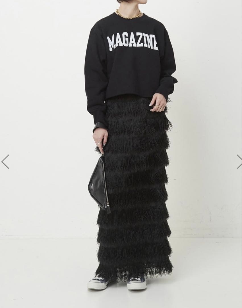 新品未使用タグ付き★サードマガジン　ボクシーロゴスウェット　杢グレー