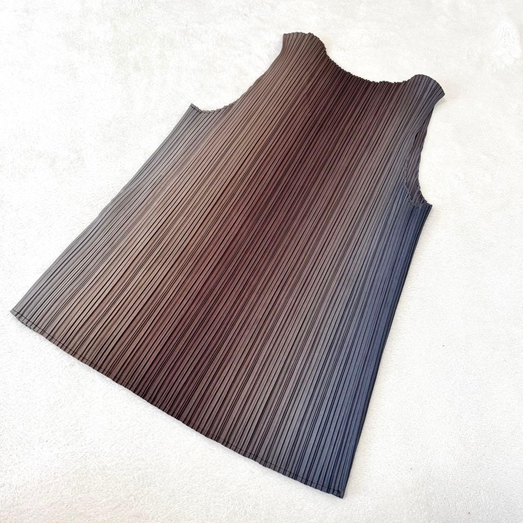 美品✨PLEATS PLEASE グラデーション　チュニック　ノースリーブ