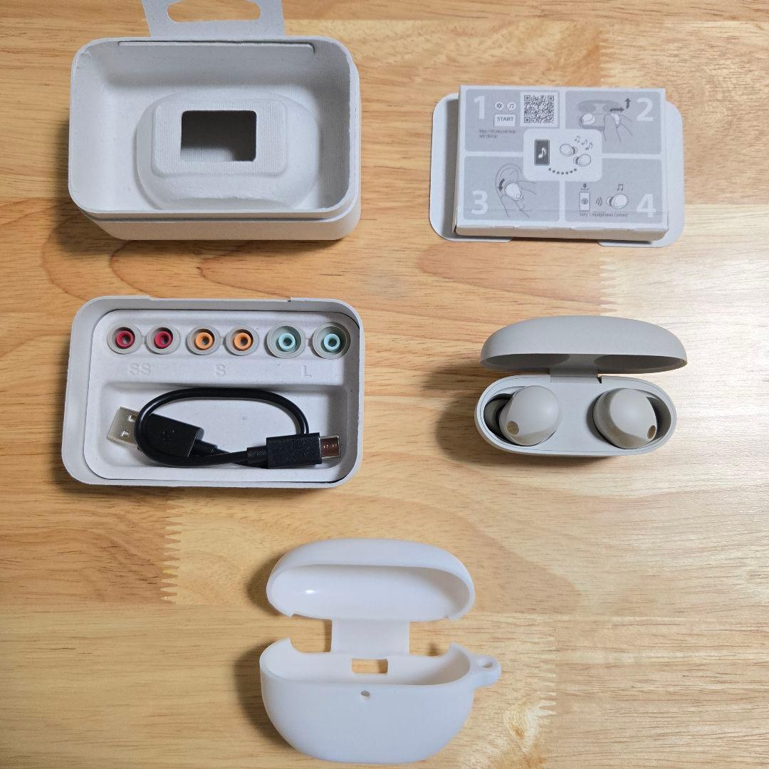 【カバー付き】WF-1000XM5　プラチナシルバー　SONY　ソニー