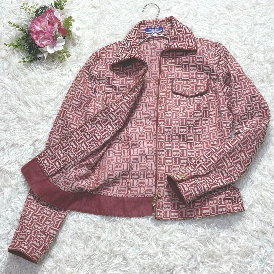 希少古着【38】バーバリー ロンドンブルーレーベル デニムジャケット　薄手そ