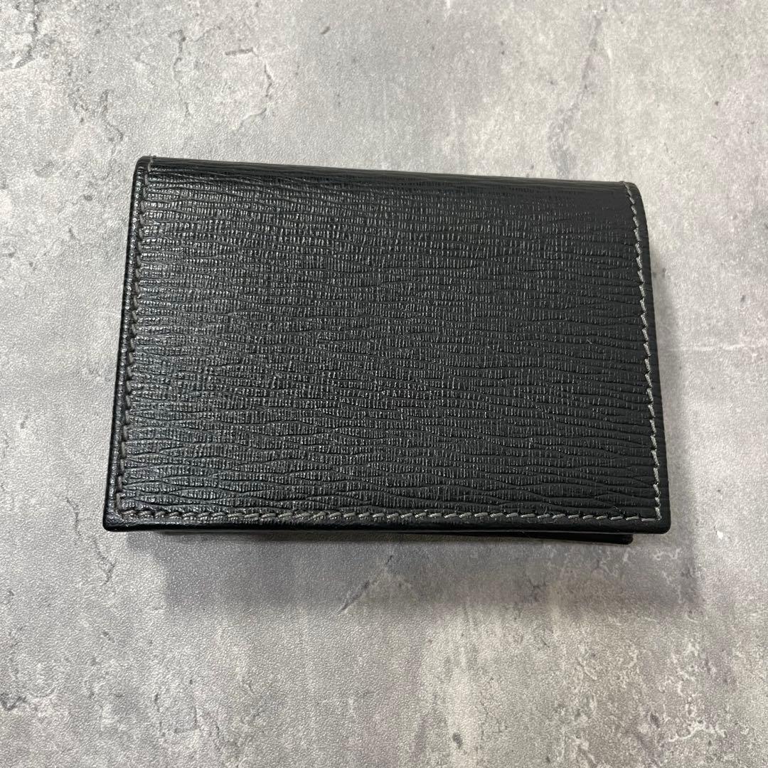 【未使用】保管品 FERRAGAMO フェラガモ 名刺入れ メンズ レザー 黒