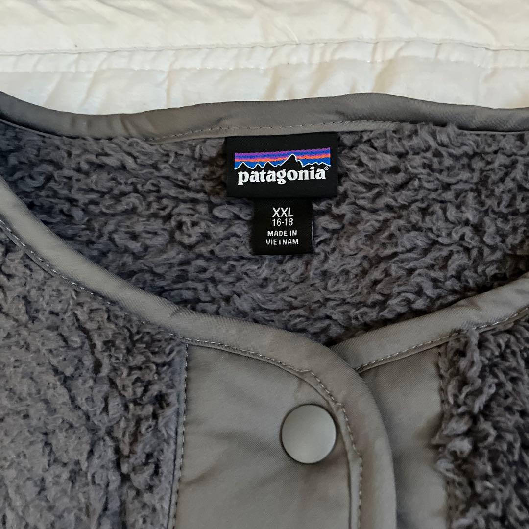 パタゴニア　ロスガトスカーディガン　フリース キッズXXL グレー