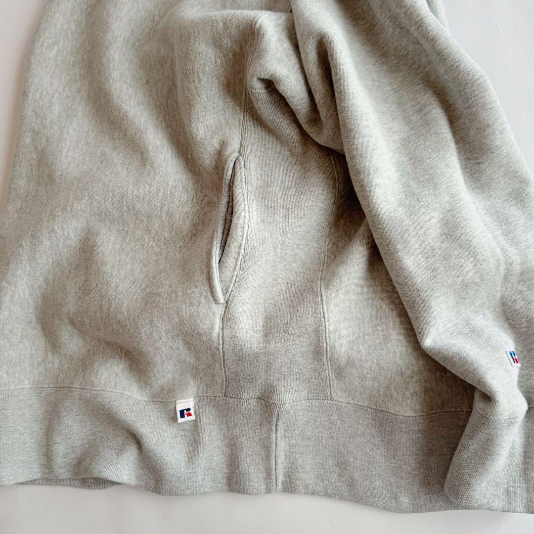 heart ラッセル RUSSELL ハイネック スウェット 無地グレー