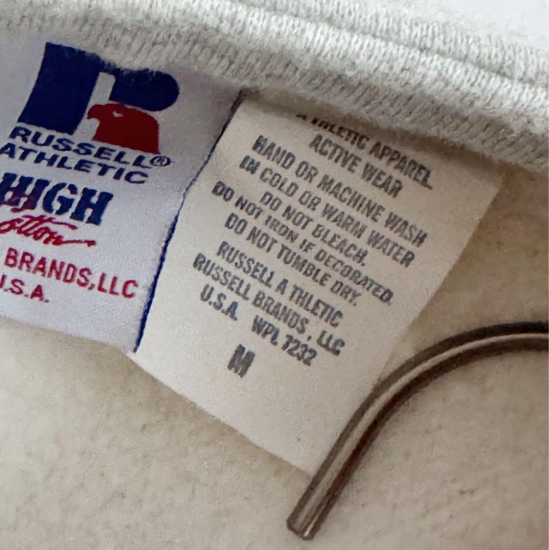 heart ラッセル RUSSELL ハイネック スウェット 無地グレー