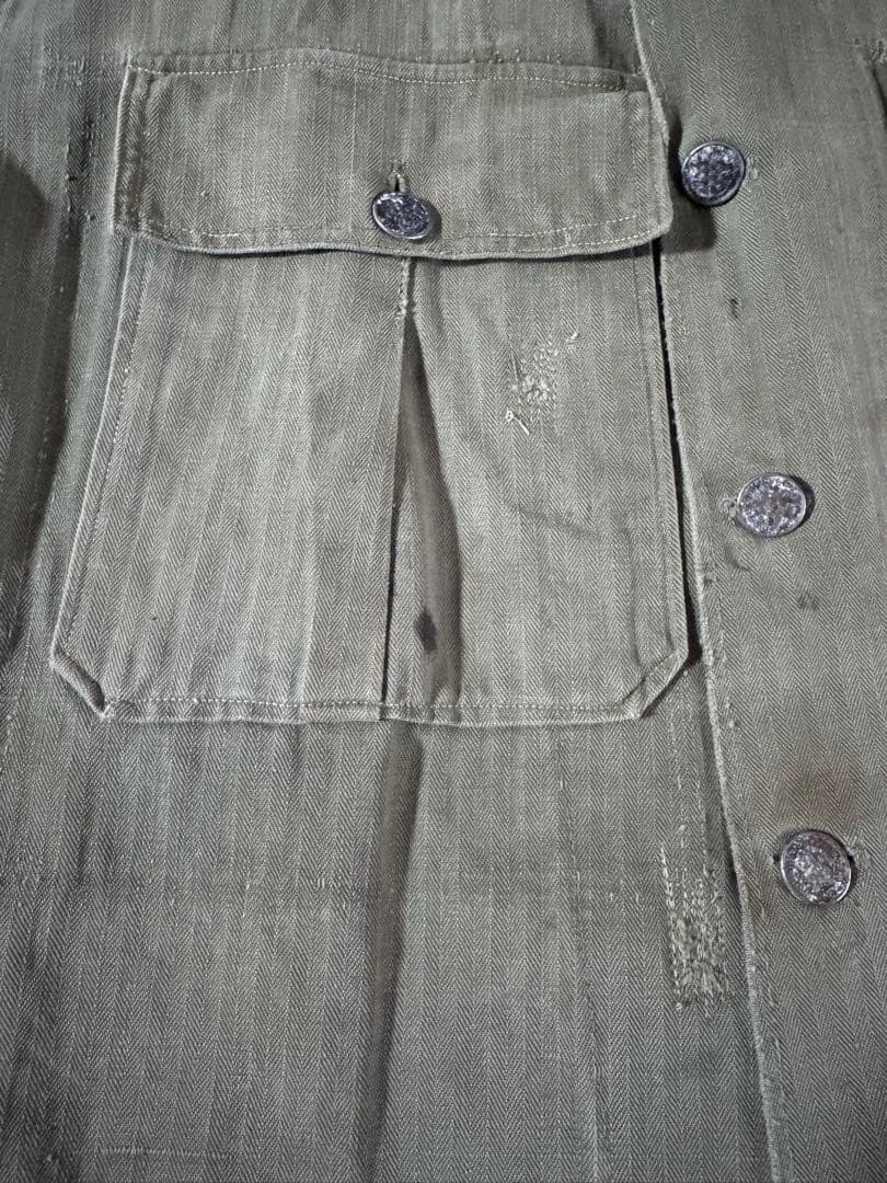 希少40s US ARMY M43 HBT ヘリンボーンツイル13スターボタン