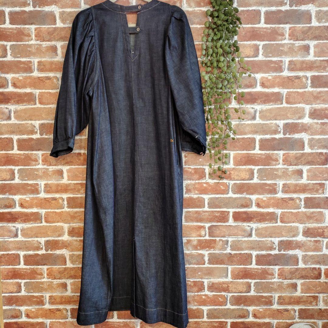 45R プチデニムのパプブリッジワンピース