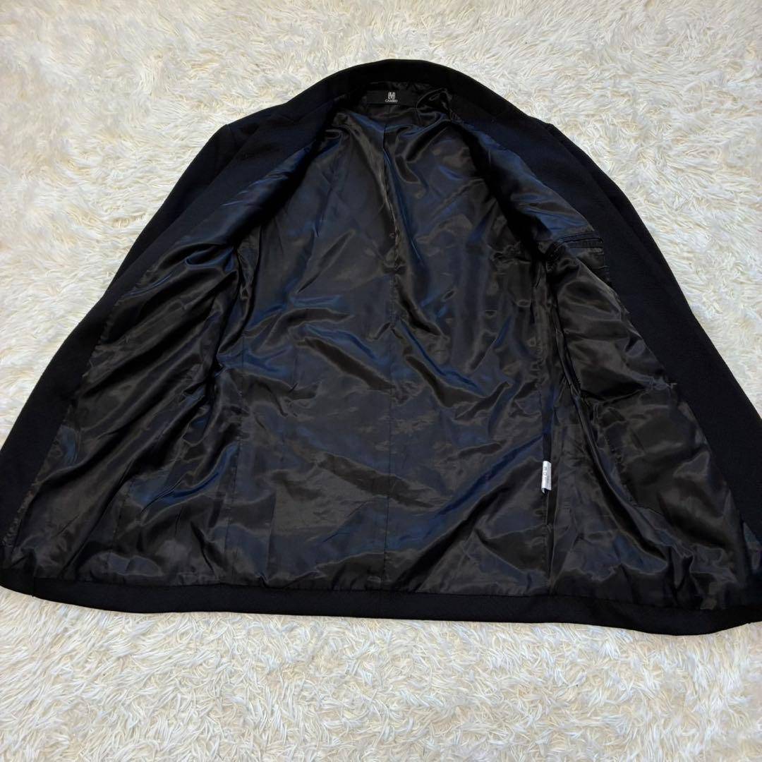 CAMBIO セットアップ ノーカラージャケット 織り柄 M（B322）